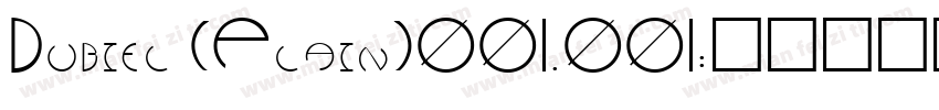 Dubiel (Plain)001.001字体转换